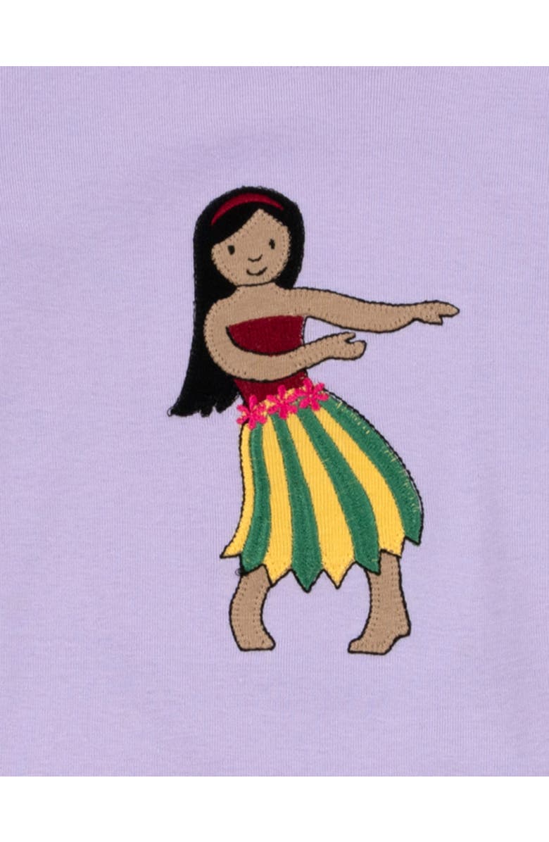 Leveret Girls & Matching Doll 2-pc. Cotton Pajamas, Fantasy & Character Prints, Alternate, color, Hula Dancer Purple