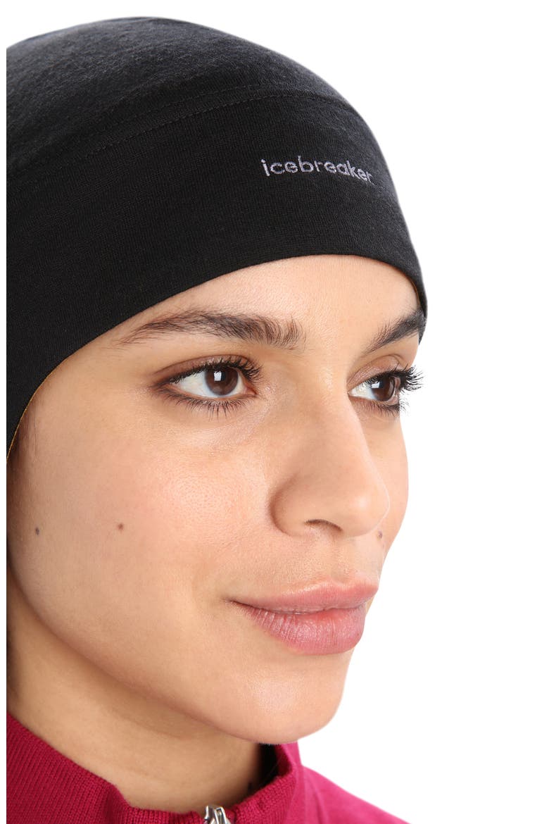 Quantum Merino Wool Lined Beanie, Alternate, color, BLACK/ CLOVE