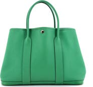 Pre-Owned Hermes Garden Party Tote Leather with Printed Interior 36