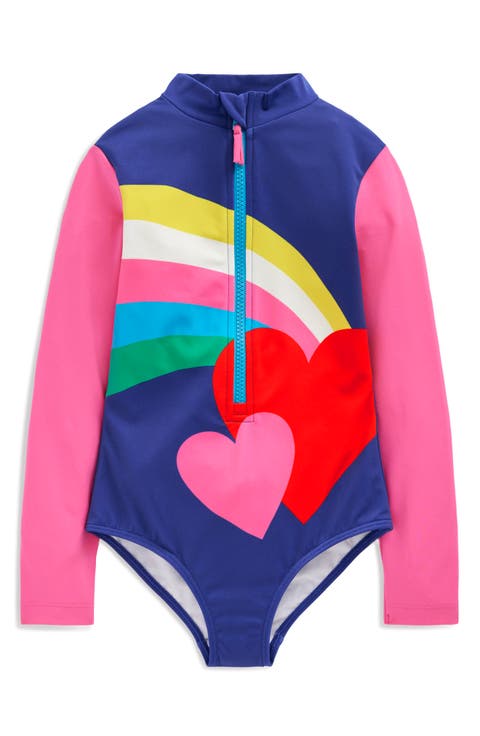 Kids' Long Sleeve One-Piece Swimsuit (Toddler, Little Kid & Big Kid)