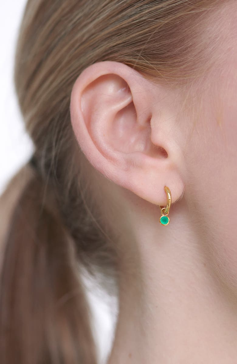 Monica Vinader Mini Huggie Earrings, Alternate, color, Yellow Gold