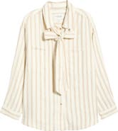 Liverpool Los Angeles Stripe Belted Shacket