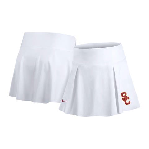 Women's Nike White USC Trojans Club Performance Tennis Skirt with Shorts