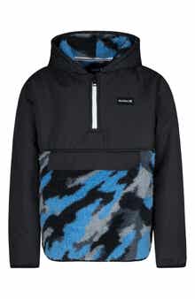 Hurley Faux Shearling Quarter Zip Pullover