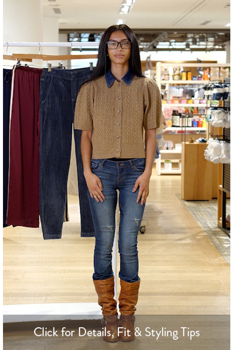Lane Denim Collar Cable Stitch Cardigan video