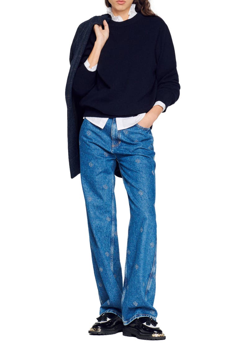Cashmere sweater, Alternate, color, NAVY