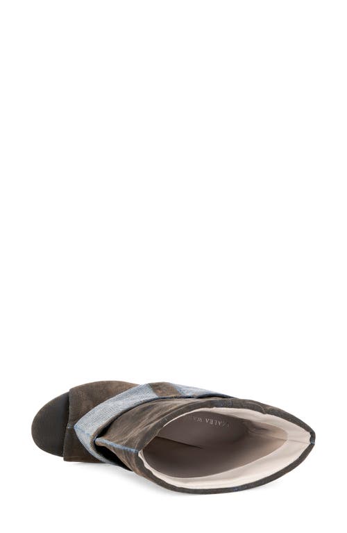 Azalea Wang Tin Cuffed Shaft Open Toe Boot In Brown