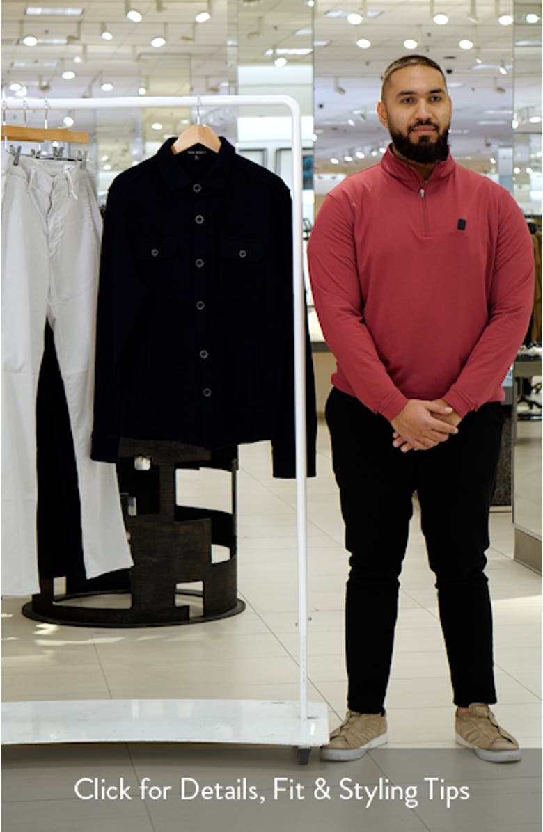 Mezner Wool & Cotton Knit Overshirt, sales video thumbnail