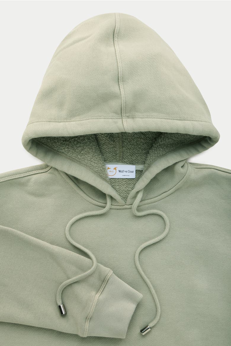 Cotton Fitted Hoodie, Alternate, color, Calliste Green