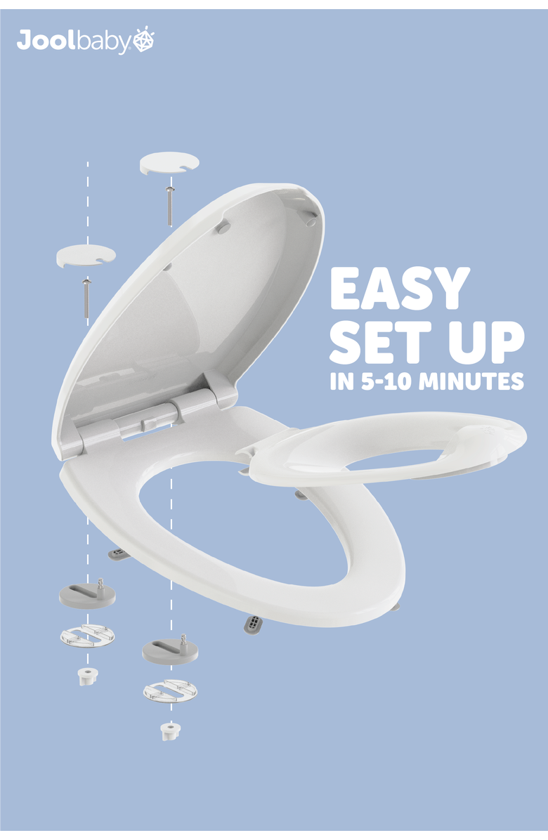 Jool Baby Quick Flip Toilet Seat, Alternate, color, White Round