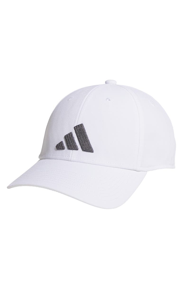 adidas Off Season Stretch Fit Baseball Cap, Main, color, White/Onix Grey
