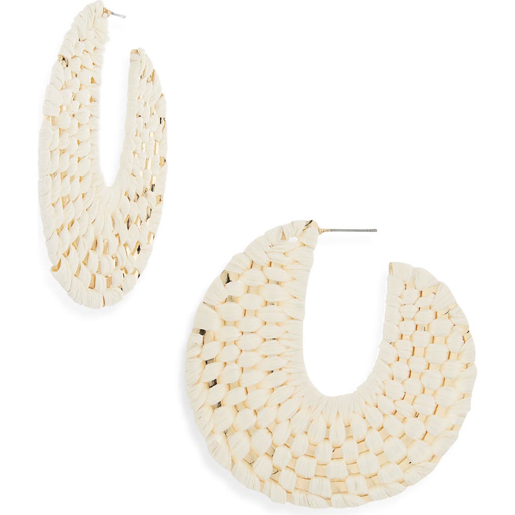 Cara Crystal Chain Linear Drop Earrings In White