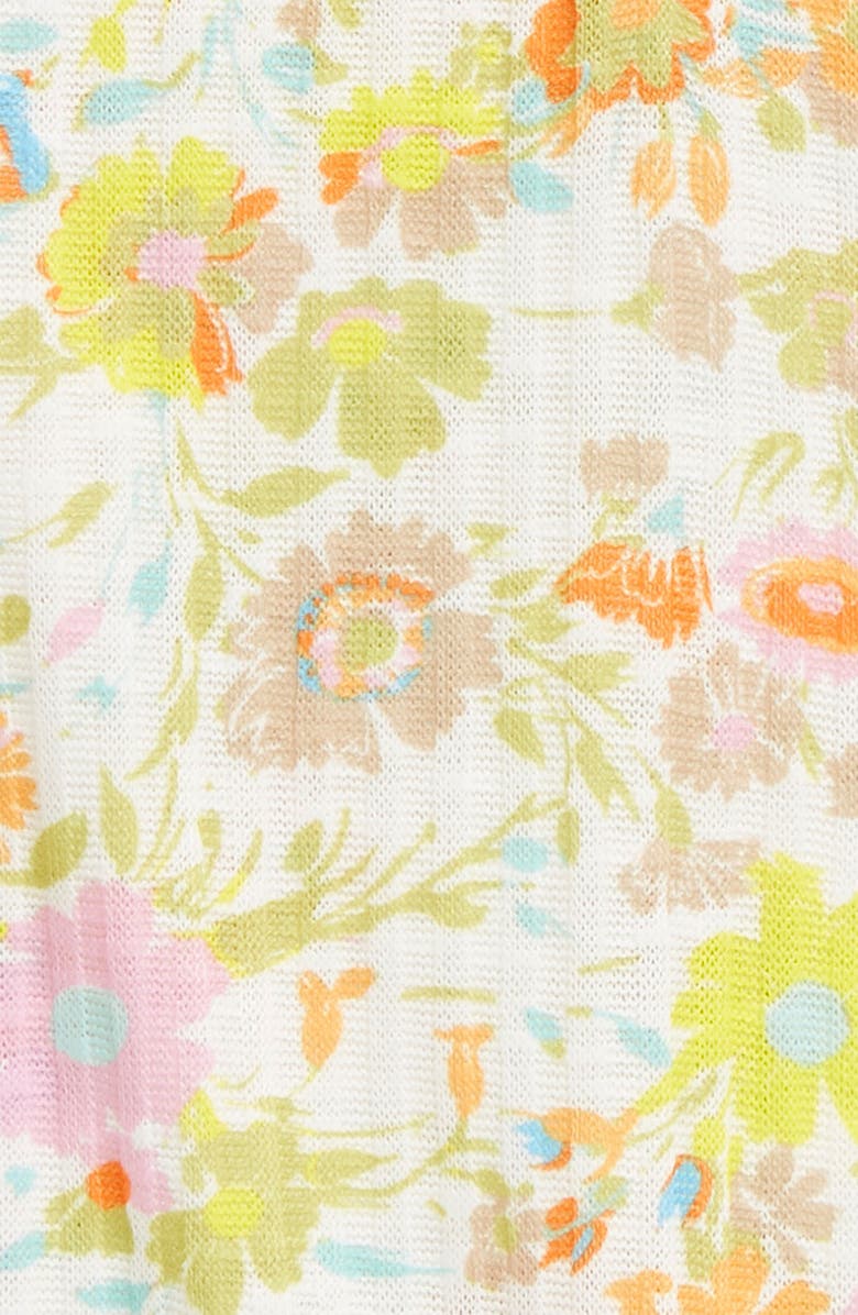 Love, Fire Kids' Rib Henley Tank, Alternate, color, Ivory Neon Floral