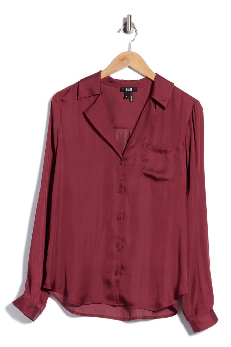 Caprice Long Sleeve Shirt, Main, color, BURGUNDY