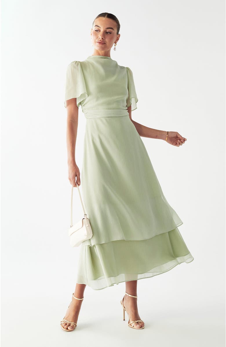 WILLA Rory Midi Dress, Alternate, color, Light Sage