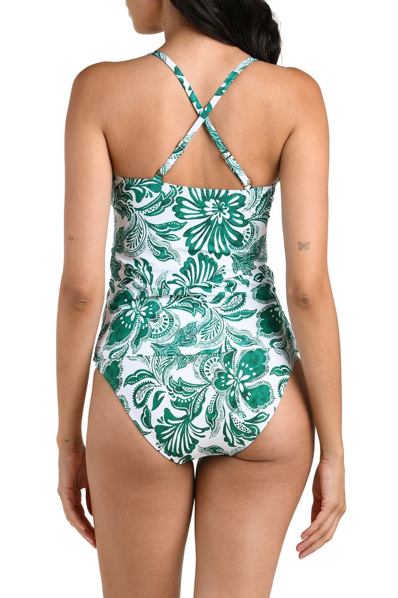 Botanical Brocade Keyhole Tankini Top, Alternate, color, JUNGLE