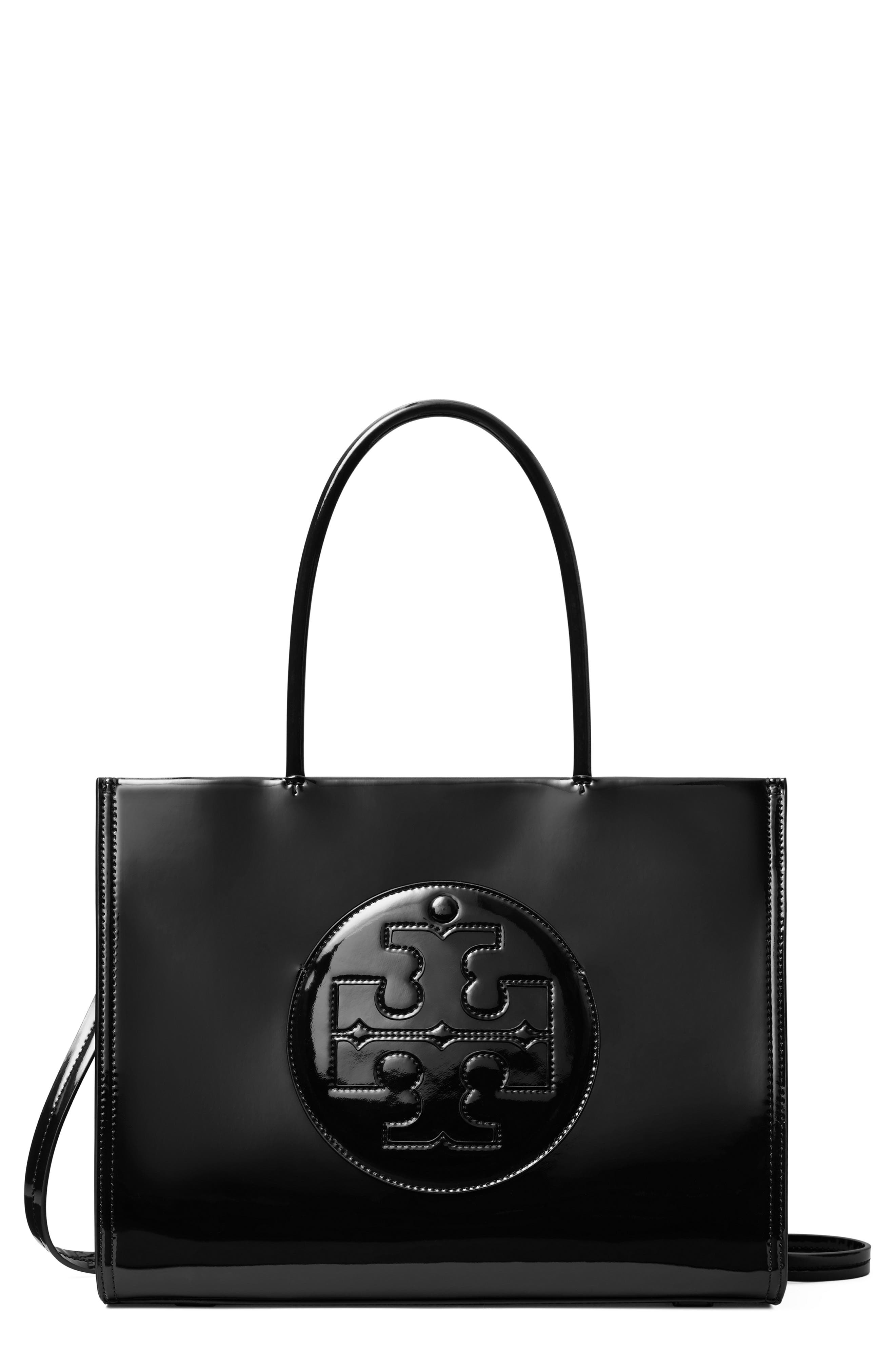 Tory Burch Small Ella Bio Faux Patent Leather Tote, Main, color, 