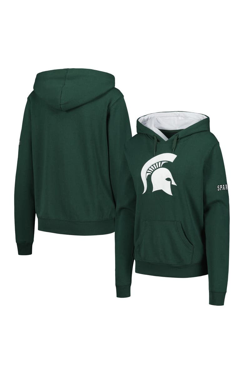 STADIUM ATHLETIC Women's Stadium Athletic Green Michigan State Spartans Big Logo Pullover Hoodie, Main, color, Green