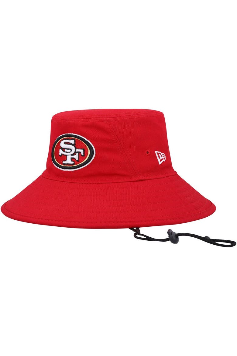 Men's New Era Scarlet San Francisco 49ers Main Bucket Hat, Main, color, Scarlet