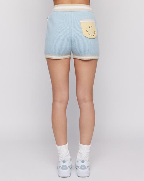 Samii Ryan Smiley® Wimbeldon Knit Shorts In Baby Blue