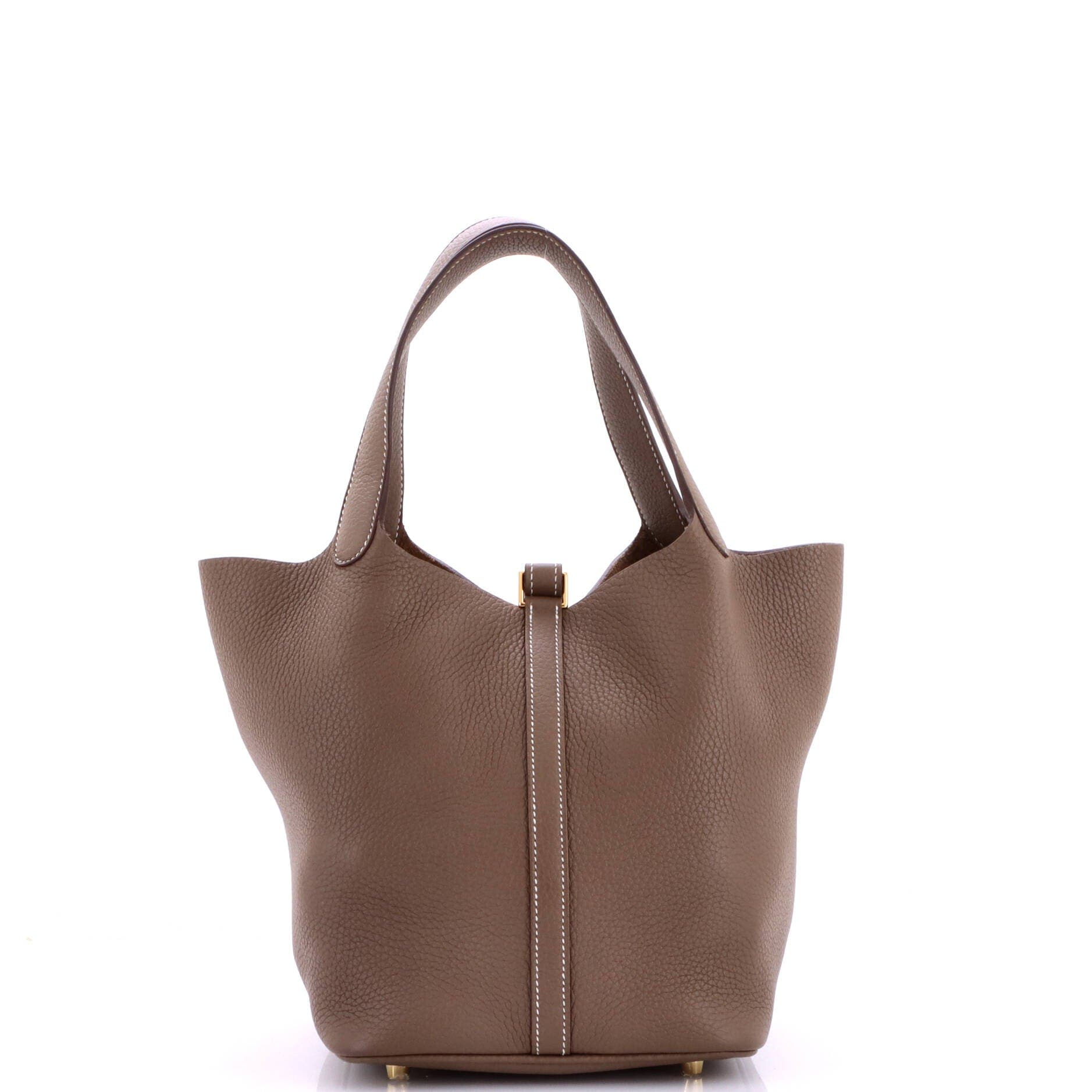 Picotin Lock Bag Clemence Mm, Alternate, color, Grey