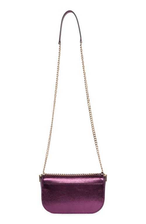 Kate Spade New York Krista Metallic Chain Flap Crossbody Bag In Purple