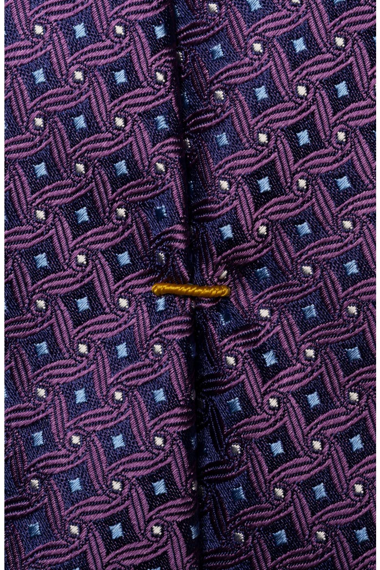 Medallion Silk Jacquard Tie, Alternate, color, MEDIUM PURPLE