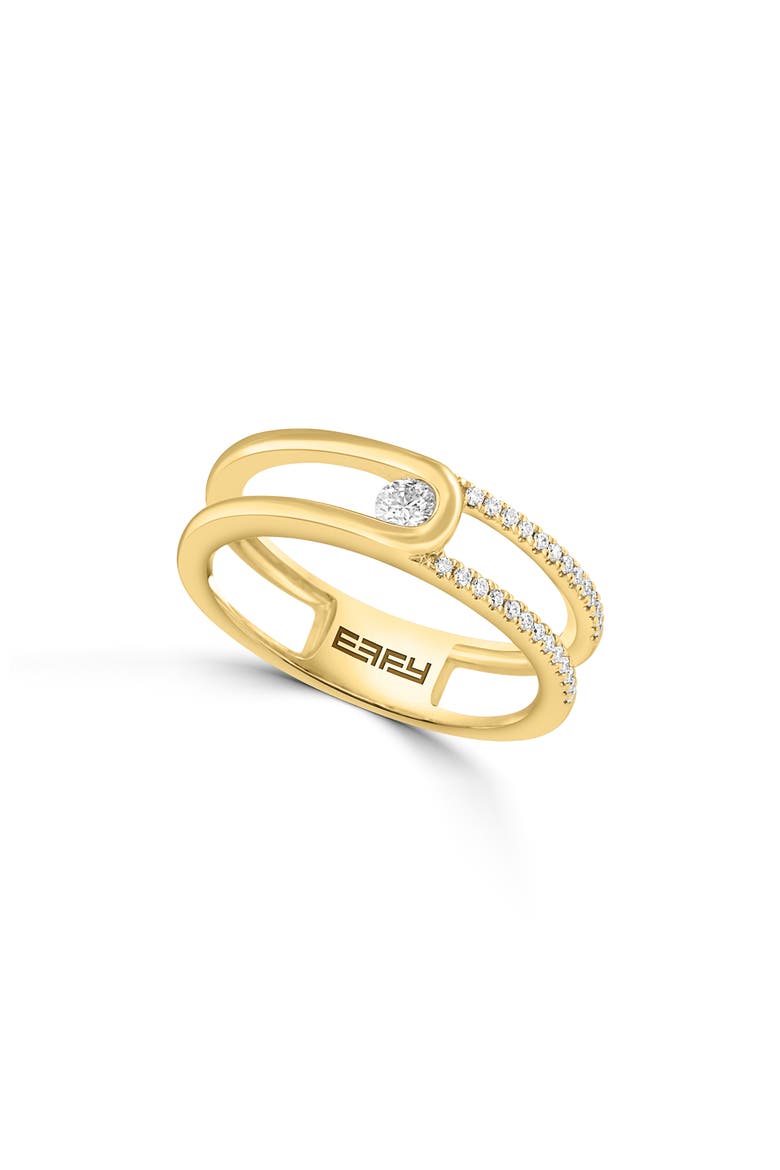 Diamond Interlocking Stacking Ring, Main, color, GOLD