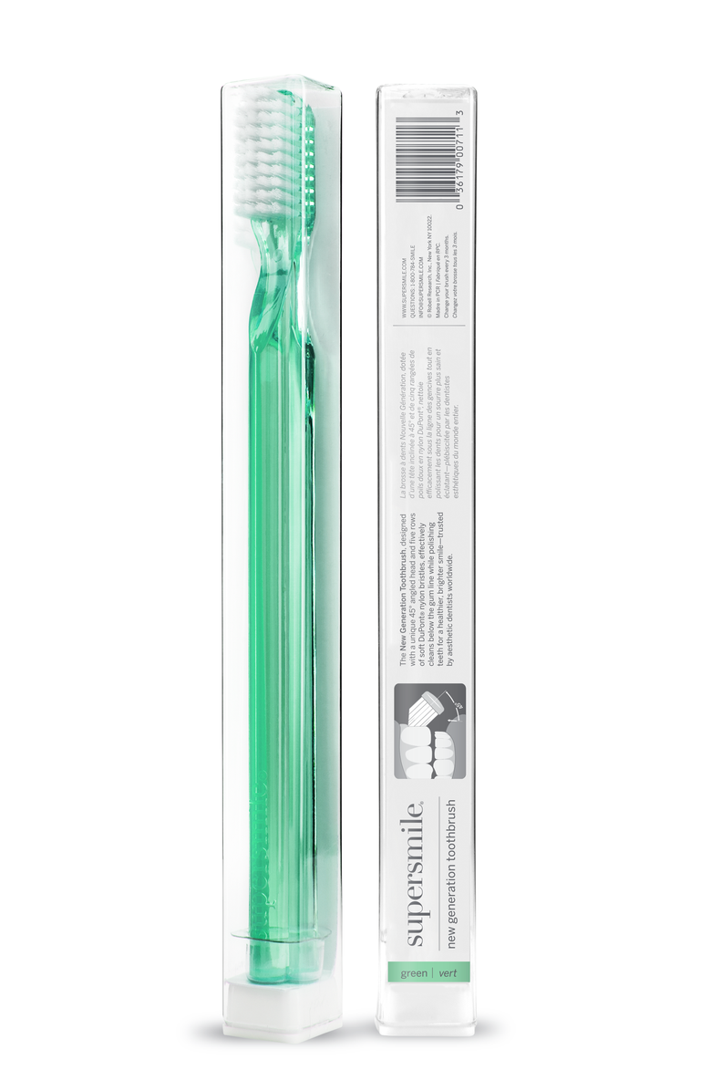 Supersmile New Generation 45° Patented Long Toothbrush, Alternate, color, Green