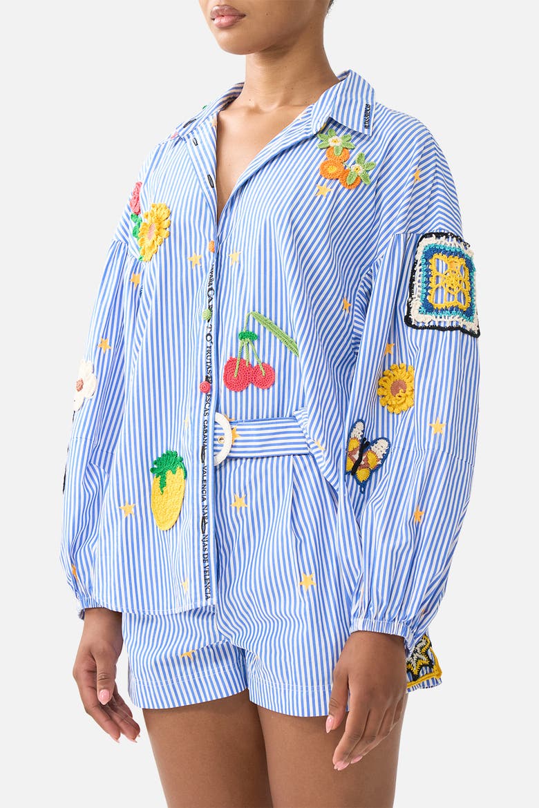 Balloon Sleeve Blouse, Alternate, color, Magic Of The Mercado