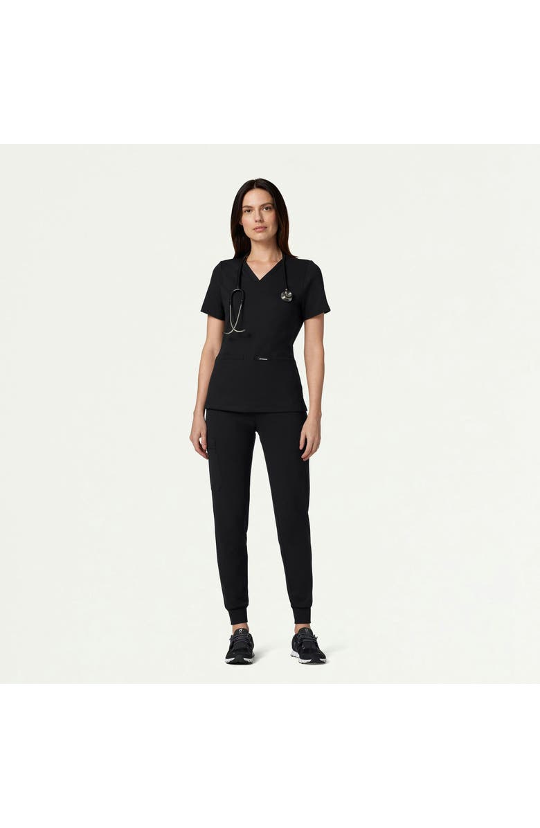 JAANUU Rubi Women's 6-Pocket Slim Knit Scrub Jogger, Alternate, color, Black