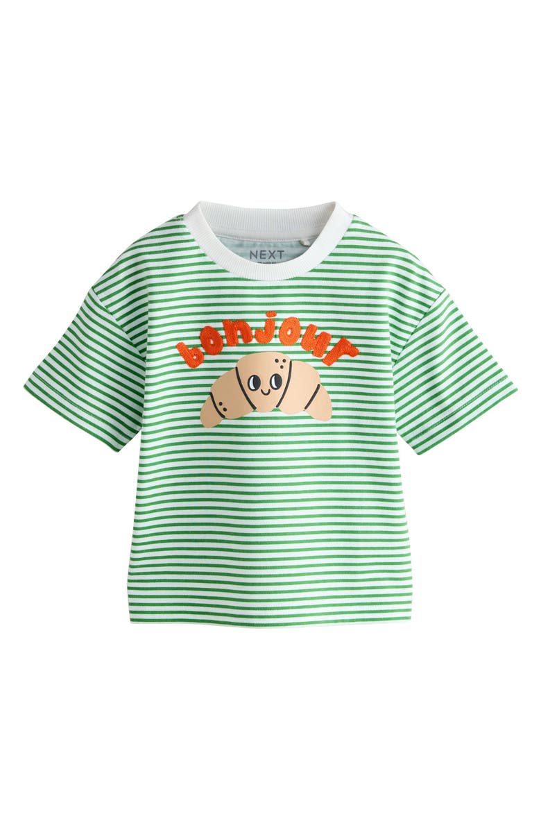 NEXT Kids' Assorted 3-Pack Breakfast Treats Embroidered Cotton Graphic T-Shirts, Alternate, color, Blue