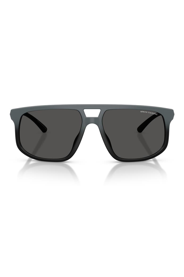 58mm Pilot Sunglasses, Main, color, MATTE GREY BLACK / DARK GREY