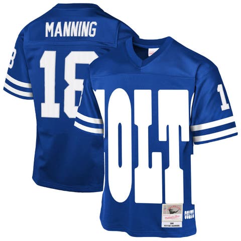 Youth Mitchell & Ness Peyton Manning Royal Indianapolis Colts 1998 Throwback Fashion Jersey
