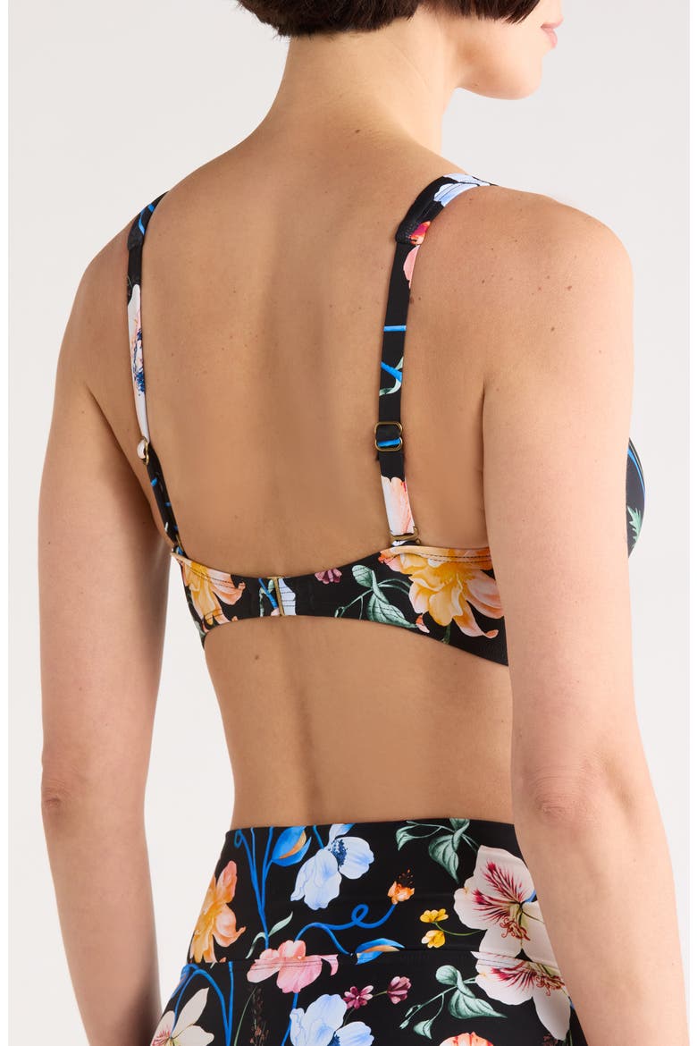 Vera Surplice Underwire Bikini Top, Alternate, color, BLACK