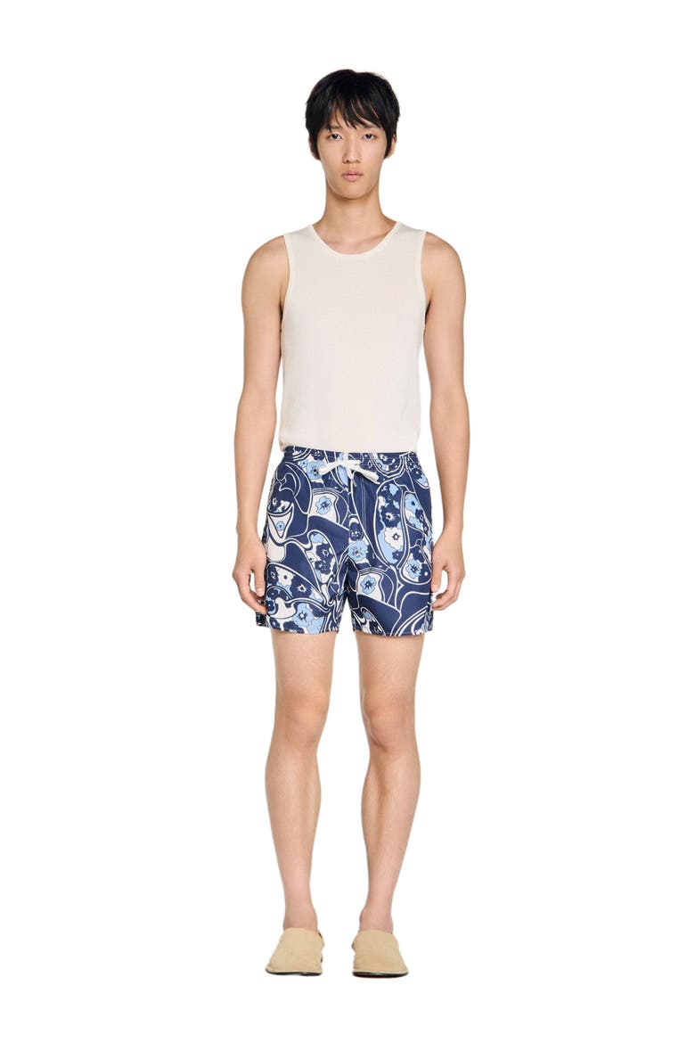 Hippie swim shorts, Main, color, Navy blue
