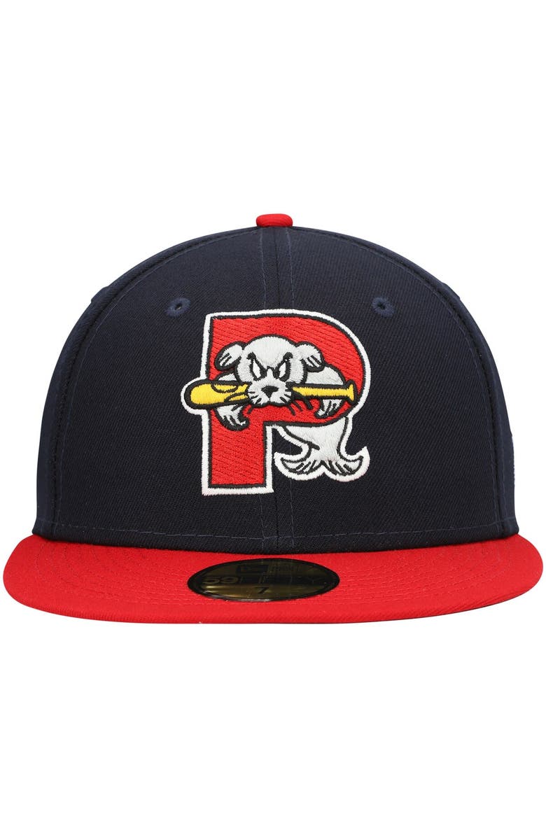 New Era Men's New Era Navy Portland Sea Dogs Authentic Collection Road 59FIFTY Fitted Hat, Alternate, color, 