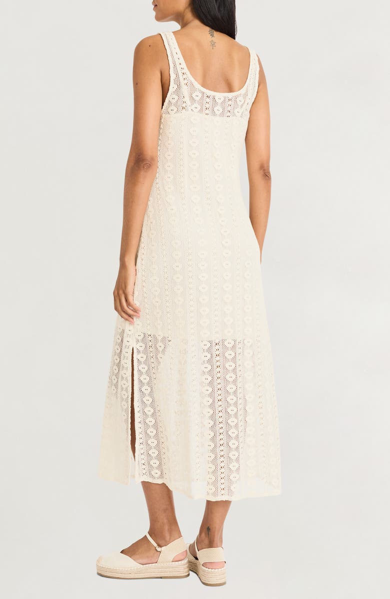 The Good Journey Open Stitch Cotton Midi Dress, Alternate, color, Natural