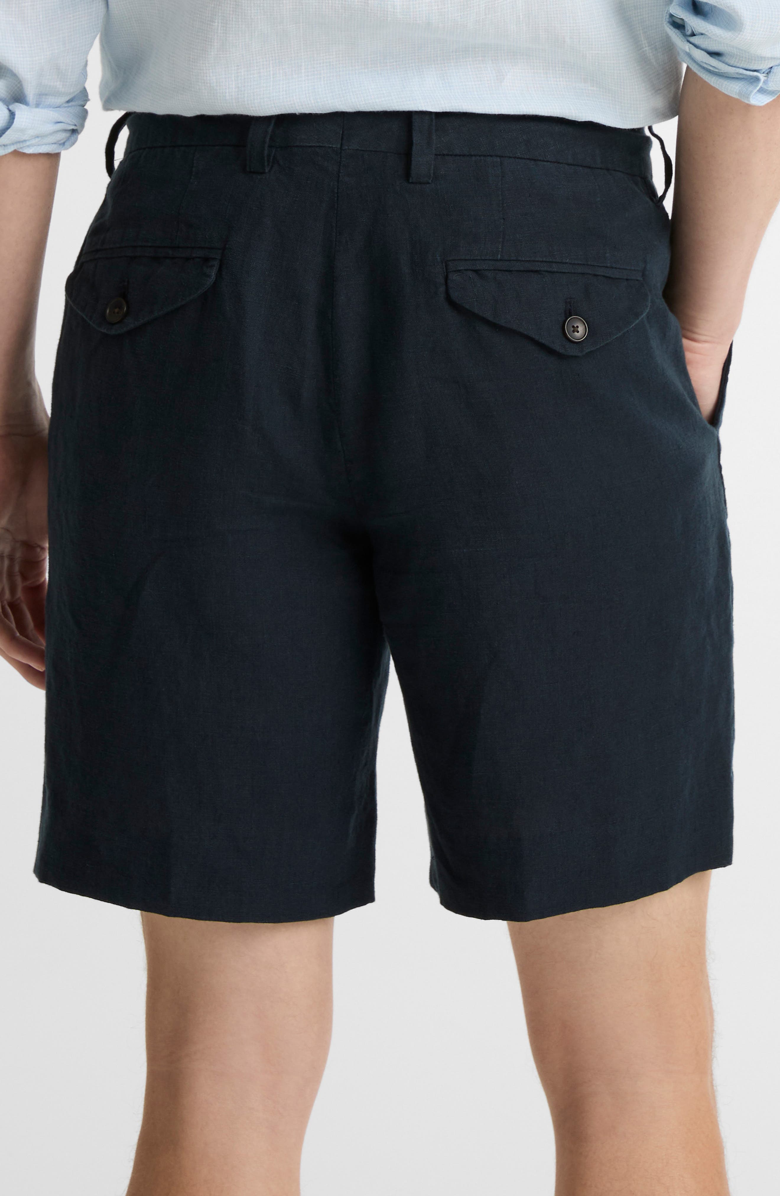 Flat Front Slub Hemp Chino Shorts - image 4