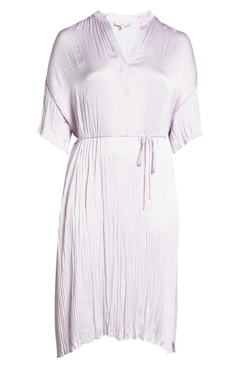 Vince Crushed Satin Dress, Alternate, color, Violetta