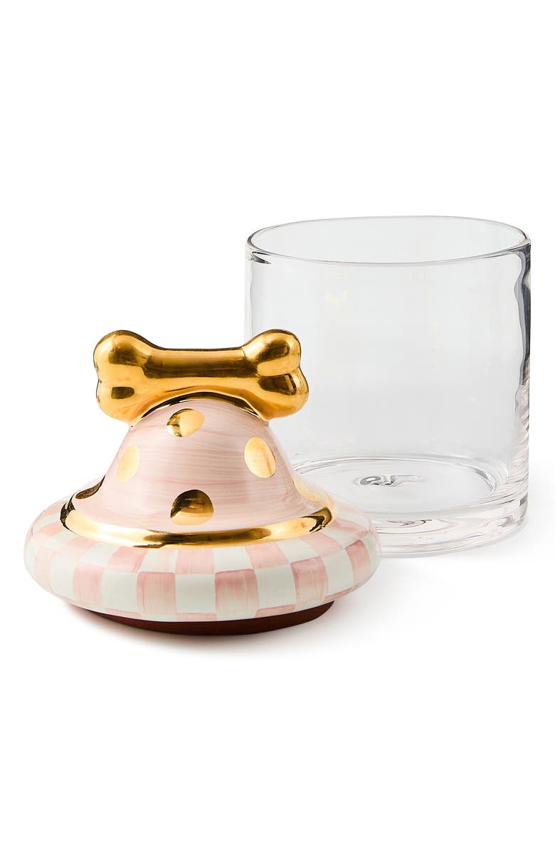 MACKENZIE CHILDS Rosy Check Canine Cookie Jar, Alternate, color, Rosy
