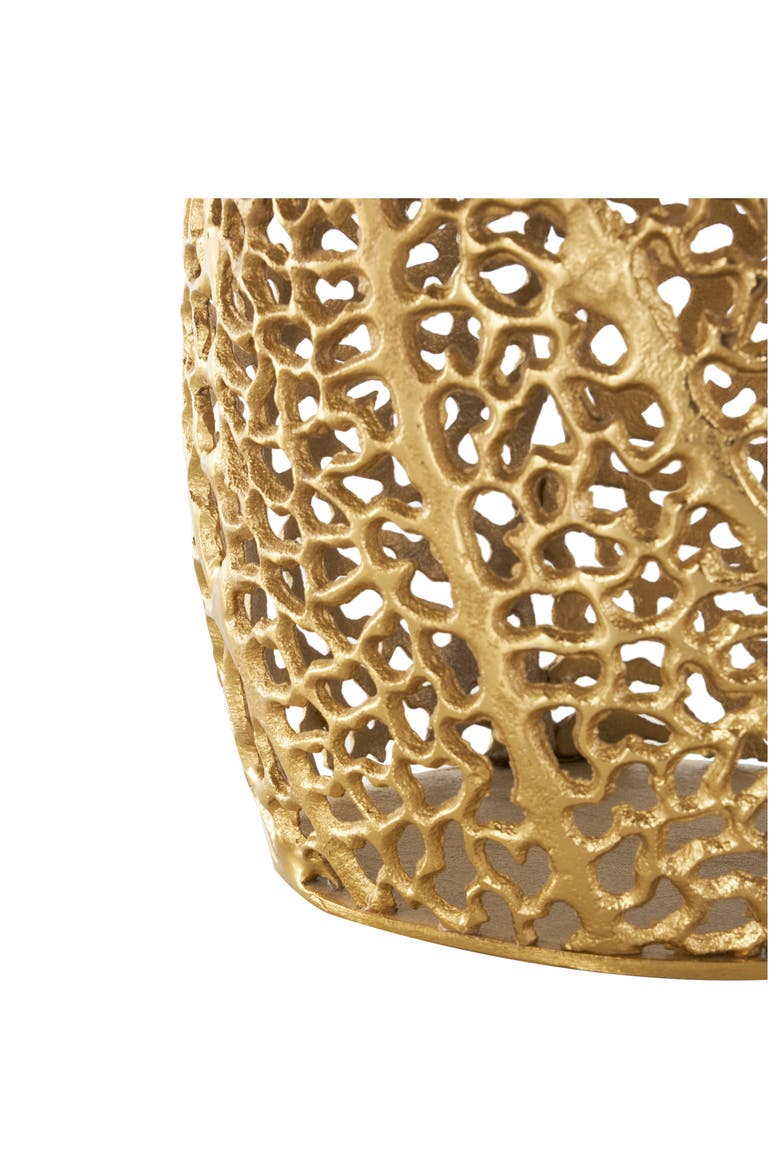 Textured Metal Vase, Alternate, color, GOLD