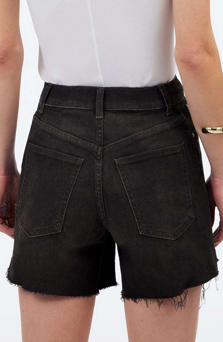 Madewell The Perfect Vintage High Waist Mid Length Denim Shorts, Alternate, color, Catalani Wash