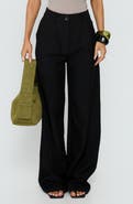 Princess Polly Archer Pleated High Waist Straight Leg Pants