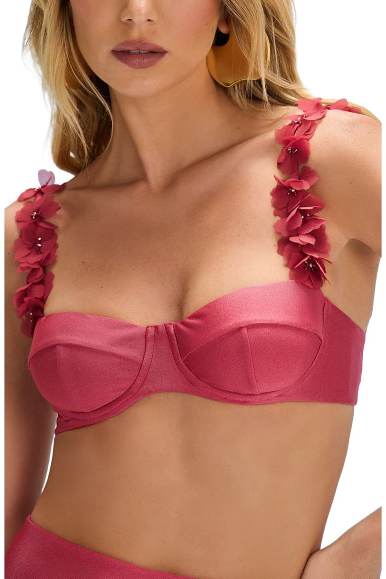 Sunstone Lycra Underwire Bikini Top, Alternate, color, DARK PINK