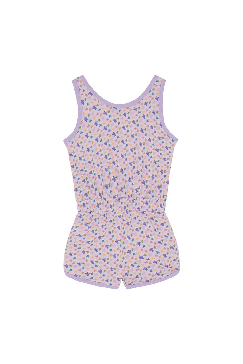 Girls Organic Cotton Playsuit Micro Ronde des Tortues, Alternate, color, Flower