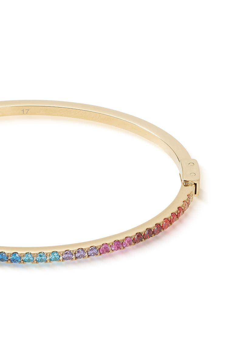 Eternal Love Rainbow Bangle, Alternate, color, Gold
