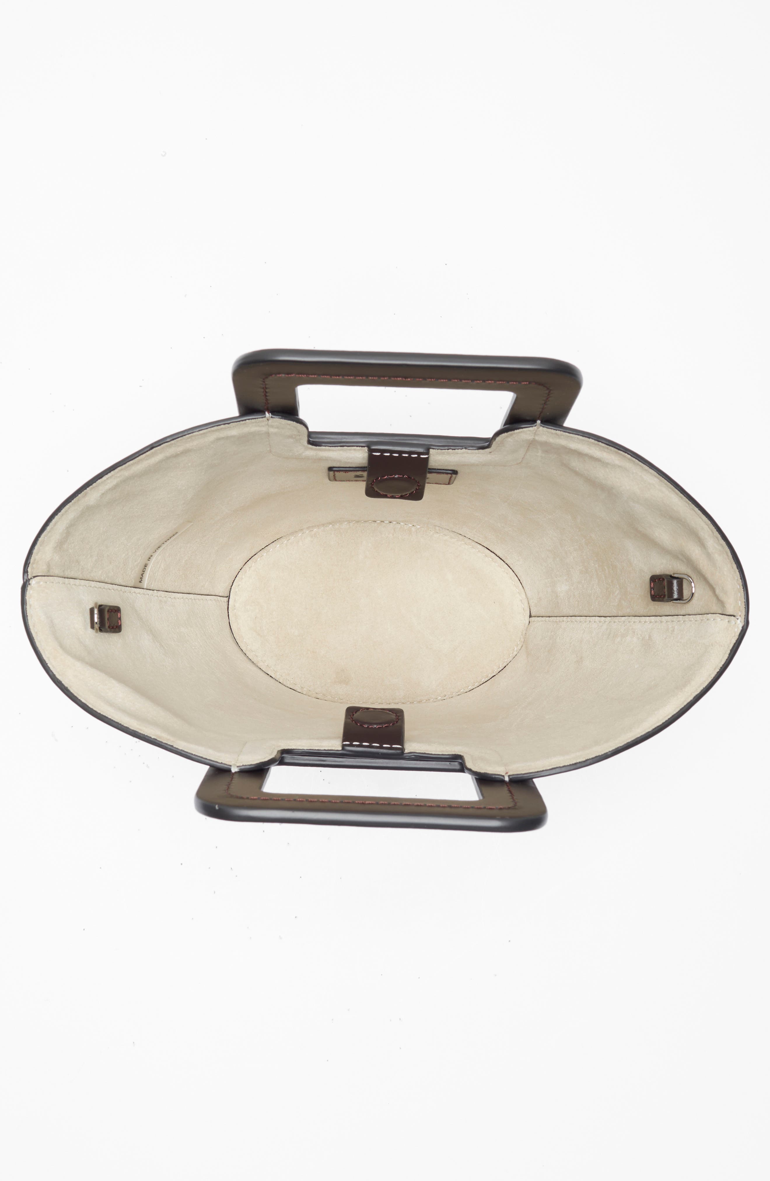 STAUD Mini Shirley Canvas Bucket Bag, Alternate, color, Natural/ Espresso