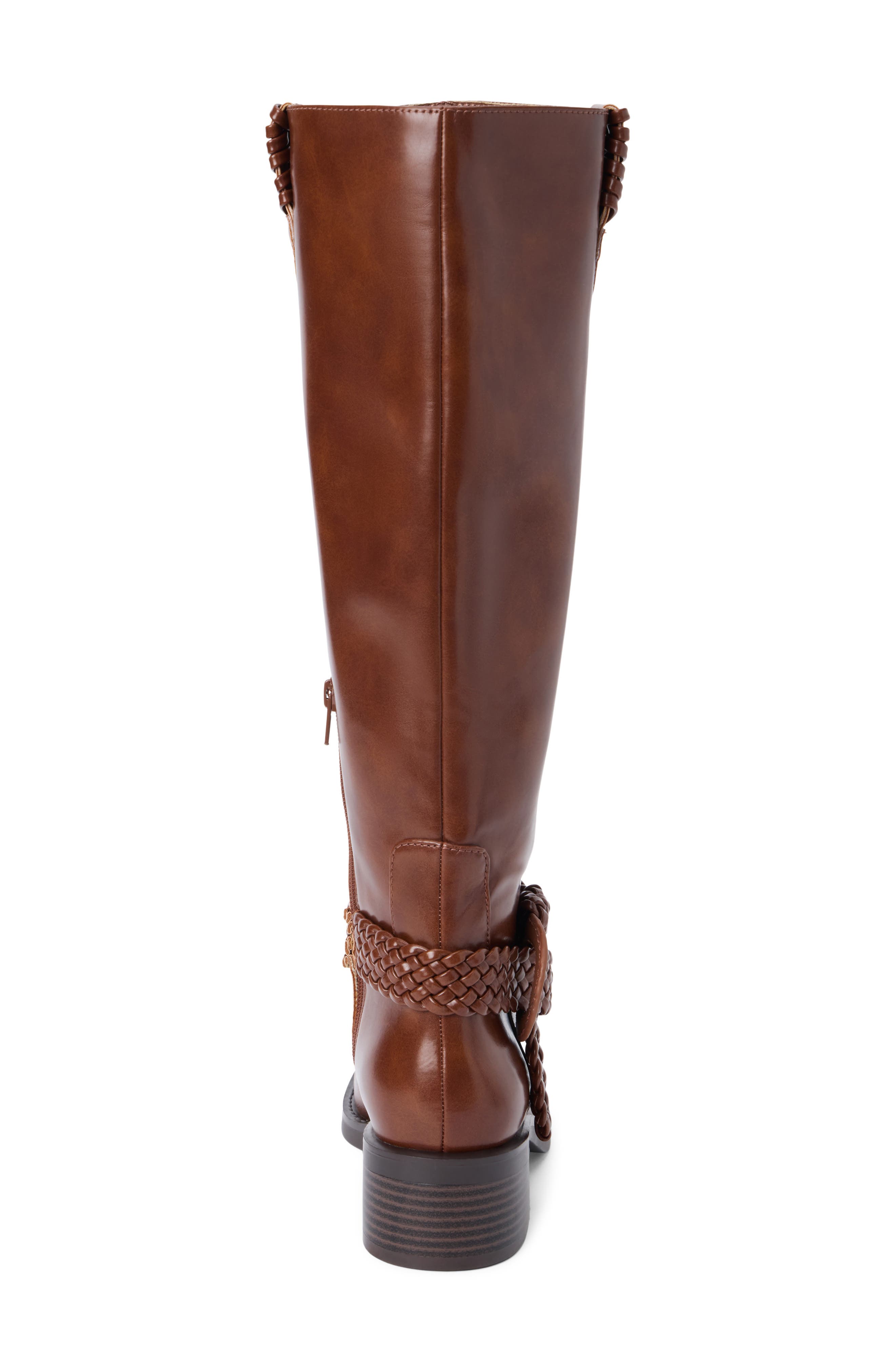 Cheyenne Faux Leather Boot, Alternate, color, BROWN