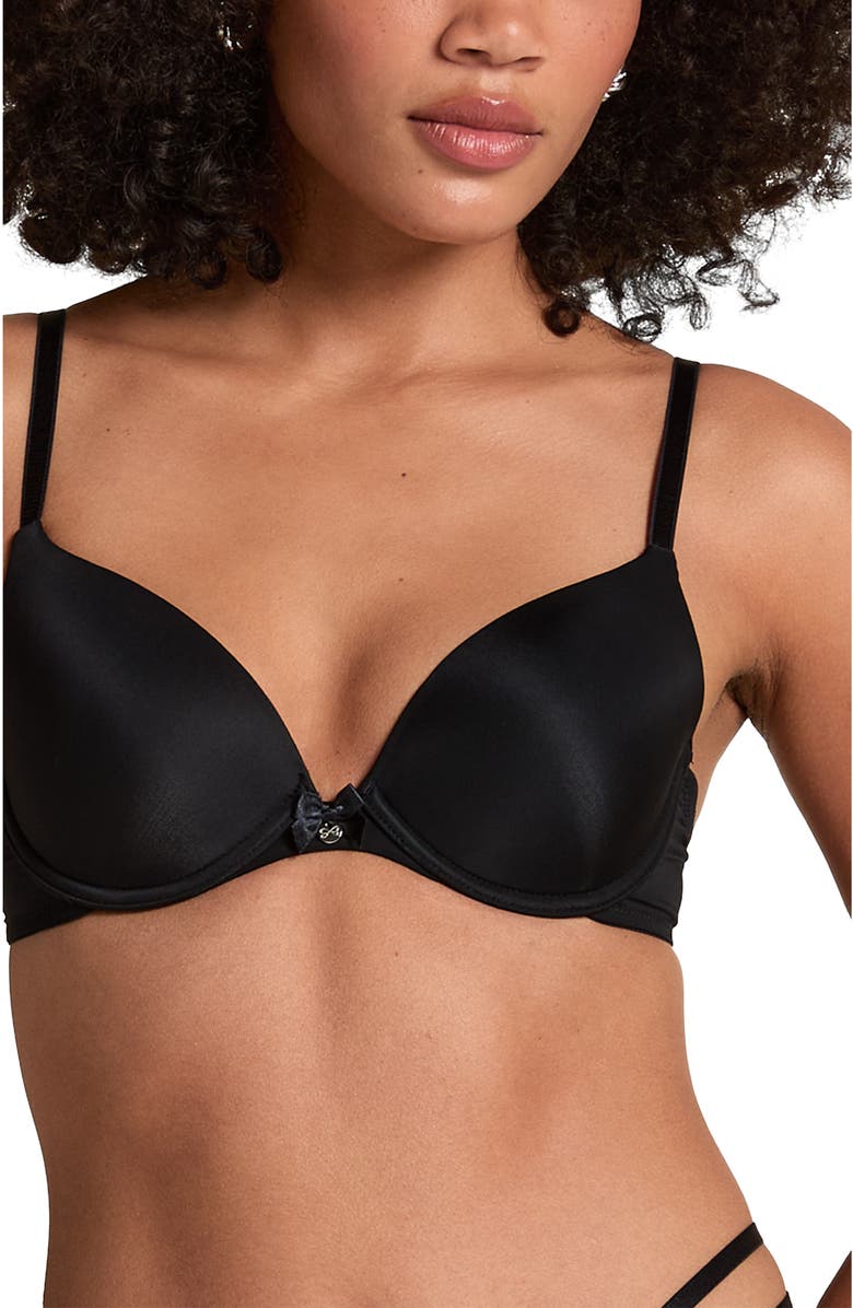 Hunkemöller Plunge Padded Underwired Bra, Alternate, color, Black